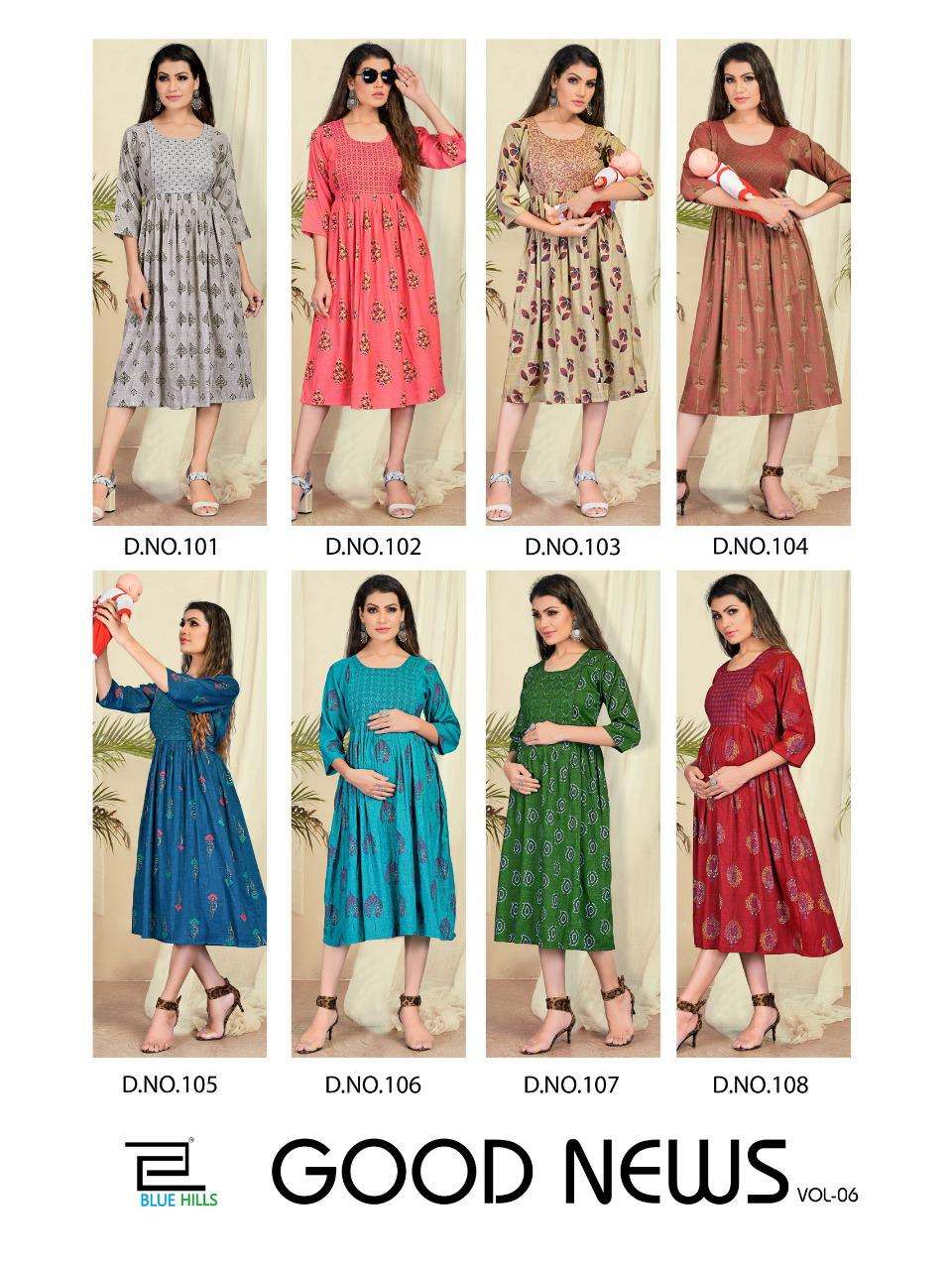 BLUE HILLS PRESENTS GOOD NEWS 6 RAYON WHOLESALE KURTI